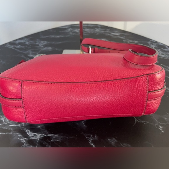 MICHAEL KORS Handbag Bedford Legacy Leather Flap Crossbody Bag Red AUTHENTIC - Picture 12 of 15